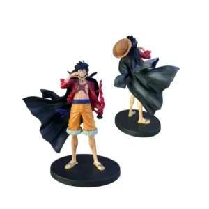 Action Figure Monkey D. Luffy com Capa e Red Hawk (18cm)