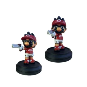 Action Figure Mario Atleta Olímpico - Tiro ao Alvo (Itália) - 10cm