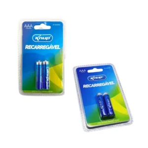 Kit com 2 Pilhas Recarregáveis AA - Knup