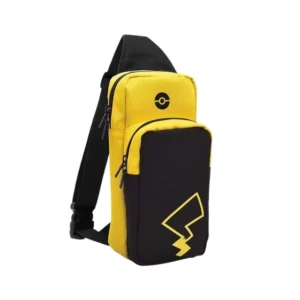 Bolsa Mochila Transporte p/ Nintendo Switch Edição Especial PIKACHU (Preta/Amarela)