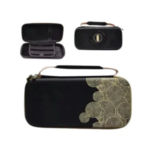 Case Nintendo Switch V1, V2 e OLED - Edição Zelda (Preto e Dourado)