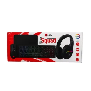 Combo Gamer Ninja Squad 4 em 1 (Teclado + Mouse + Headset + Mousepad) – Novo